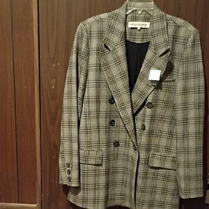 Women's Blazer/Jacket Plaid 6 Button Front, Free People